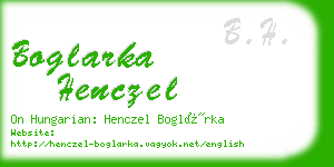boglarka henczel business card